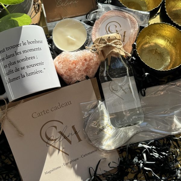 Coffret cadeau céline martin, sel rose himalaya, séance magnétisme, soin énergétique 1 heure